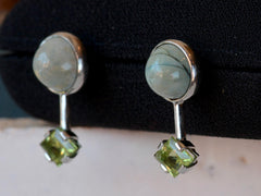EB Peridot and Turquoise Stud Earrings
