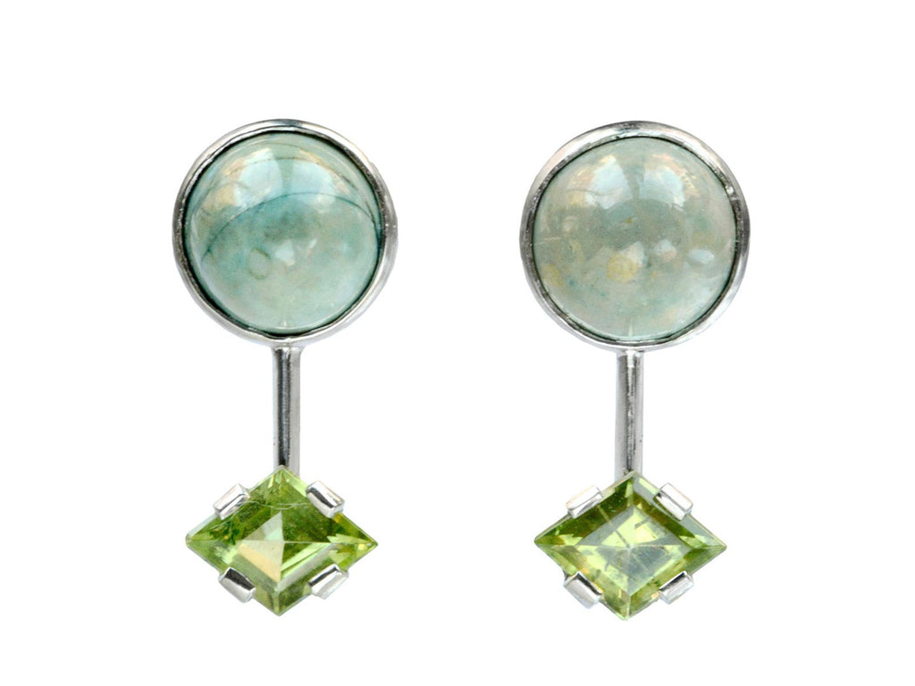 EB Peridot & Turquoise Earrings (on white background)