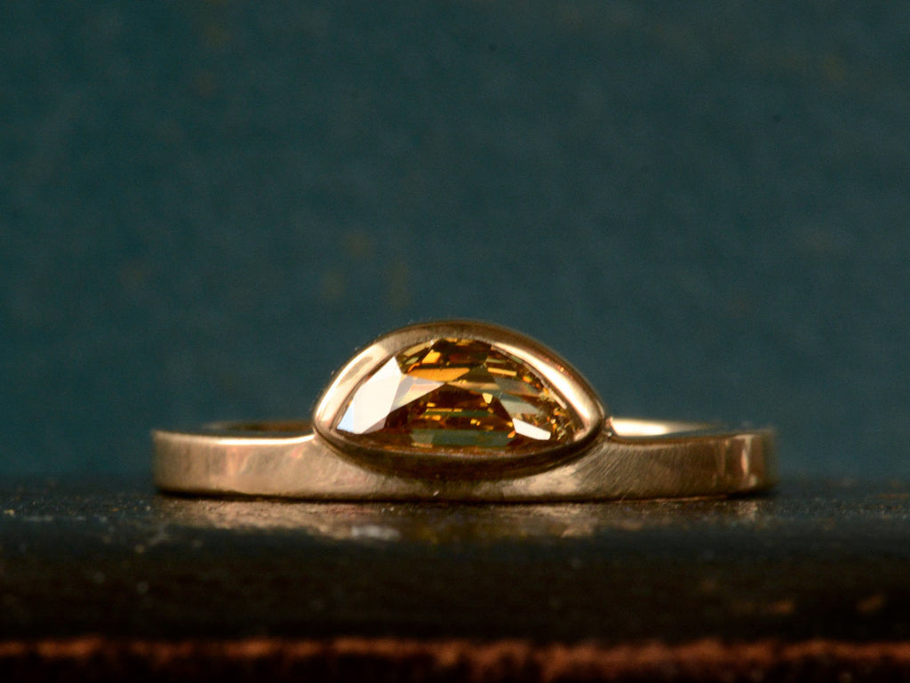 EB Fancy Colored Half Moon Diamond Sunset Ring