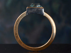 EB Blue Zircon and Diamond Ring