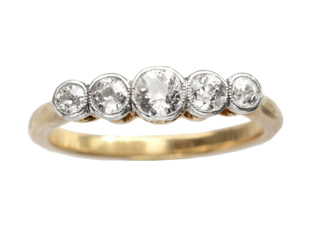 c1900 Five Diamond Ring (onwhite background)