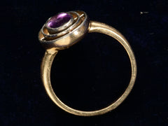 thumbnail of c1910 Haloed Amethyst Ring (profile view)