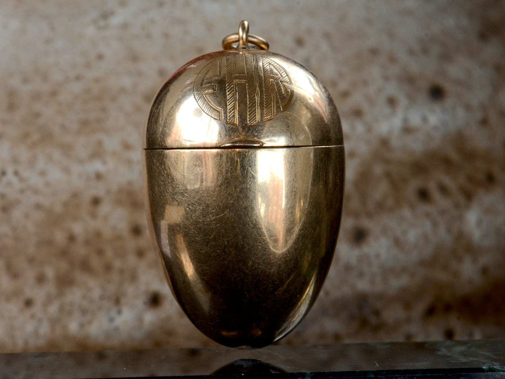 1920s Gold Egg Pendant (detail)