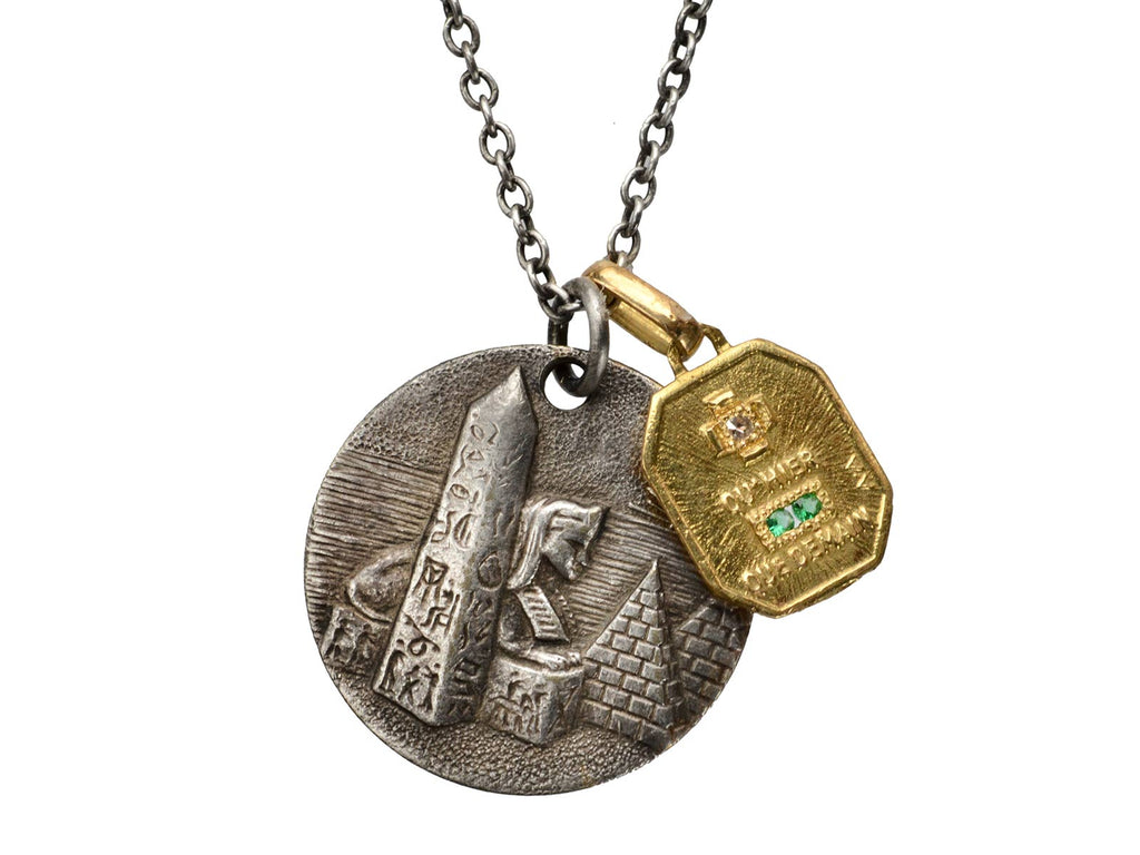Vintage Love Token & Egypt Charms (on white background)