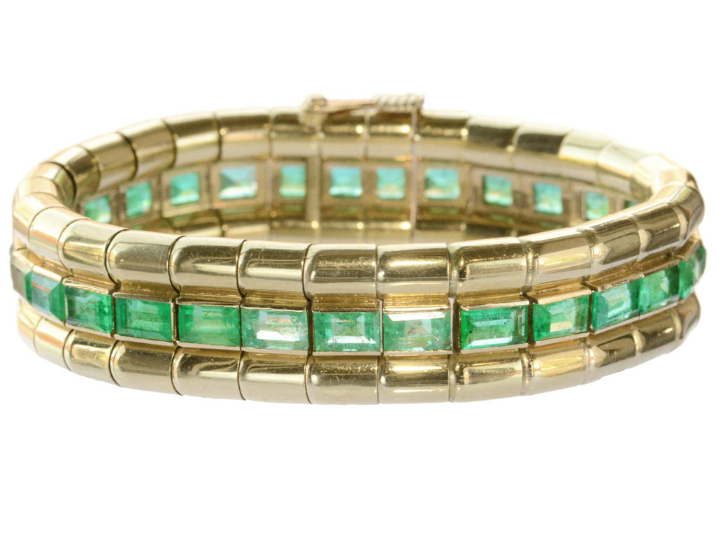c1930 Wilm Emerald Bracelet (on white background)