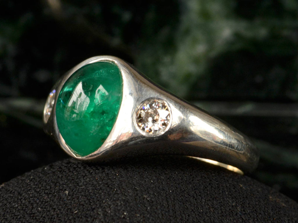 1920S Emerald & Diamond Ring – Erie Basin