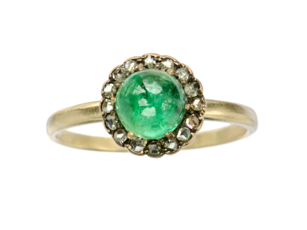 1890s Emerald & Diamond Ring (on white background)