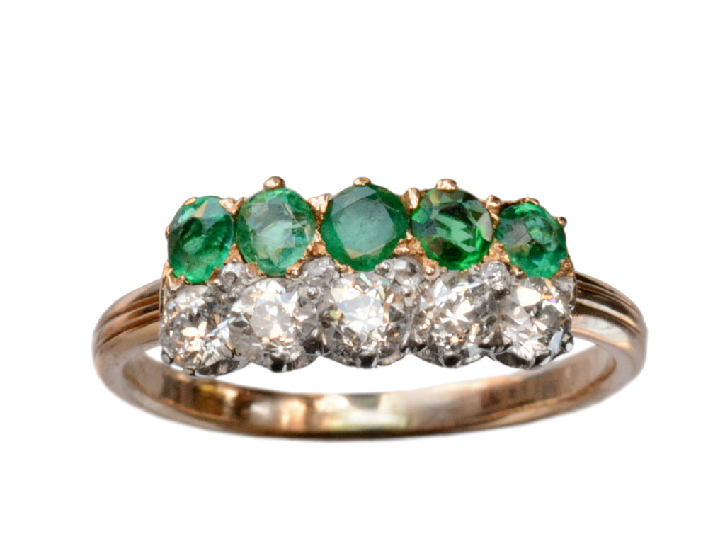 1890s Emerald & Diamond Ring