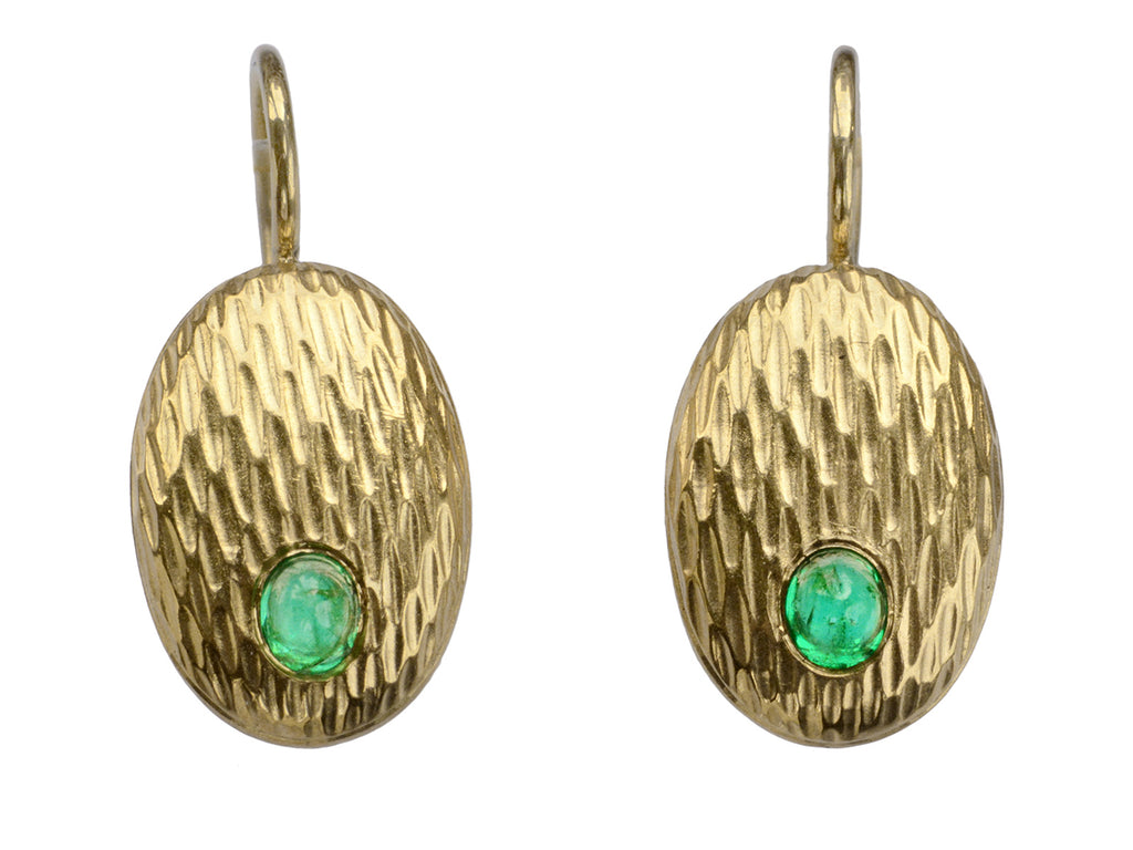 c1900 Emerald Earrings (on white background)