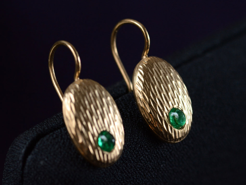 c1900 Emerald Earrings