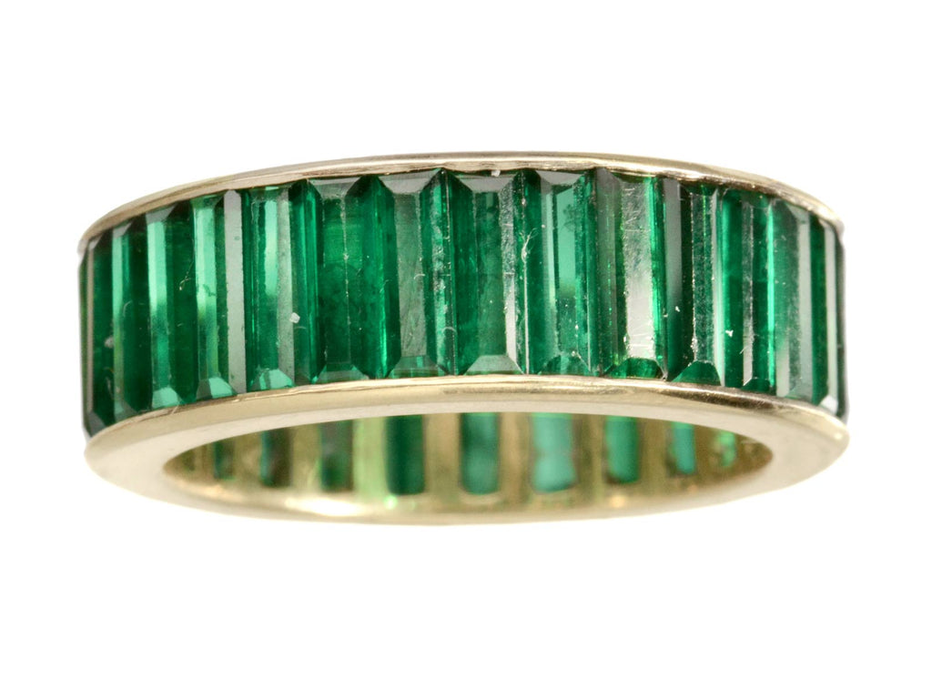c1940 Emerald Eternity Ring (on white background)