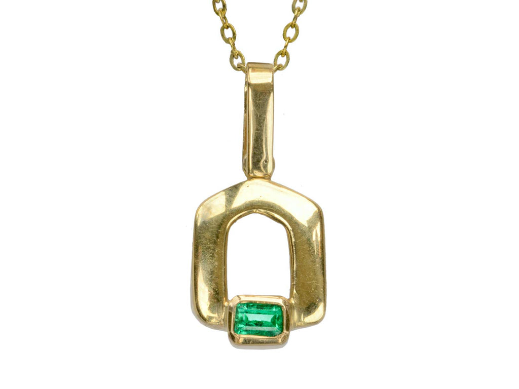 1980s Emerald Necklace, 18K (on white background)