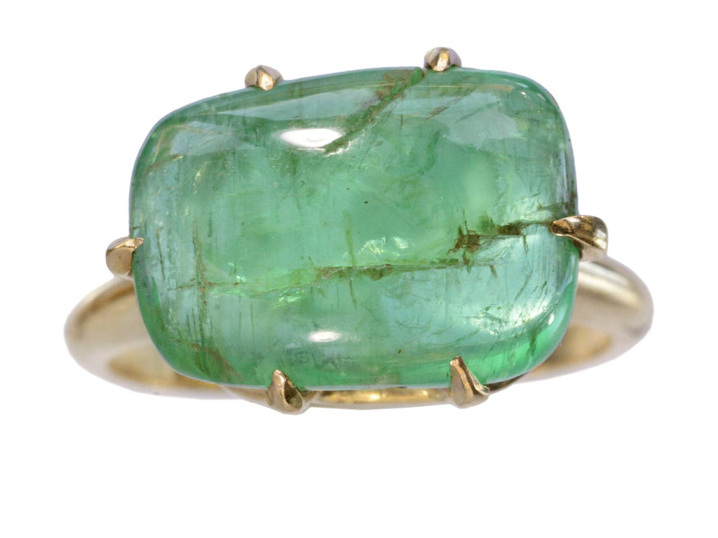 c1940 Large Emerald Ring (on white background)