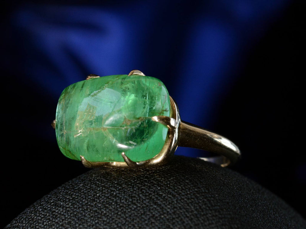 c1940 Large Emerald Ring