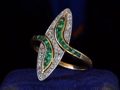 c1910 Emerald Snake Ring