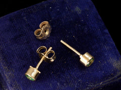 thumbnail of Vintage Emerald Stud Earrings (backside)