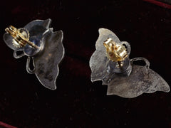 thumbnail of 1950s Enamel Butterfly Earrings (backside)