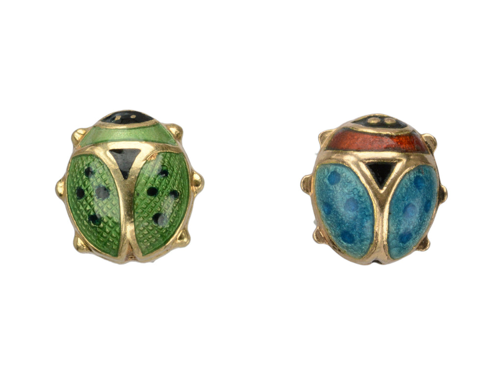 1960s Enamel Bug Studs (on white background)