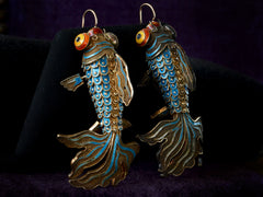 1920s Articulated Fish Earrings
