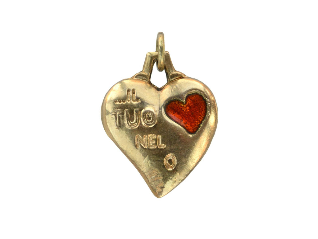 1960s Italian Heart Charm (on white background)