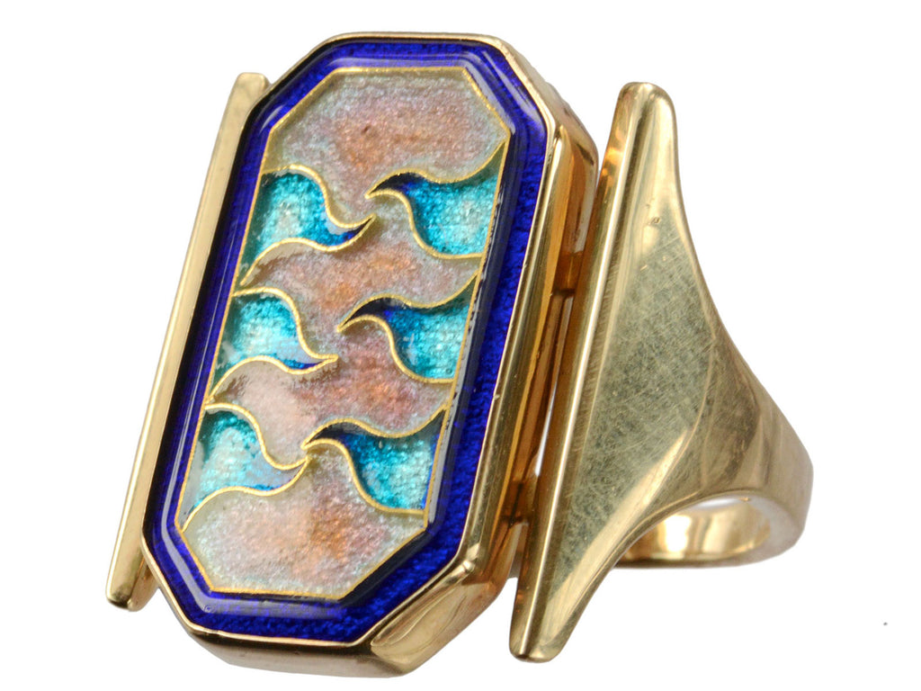 1990s Magick Fusager Wave Ring (on white background)