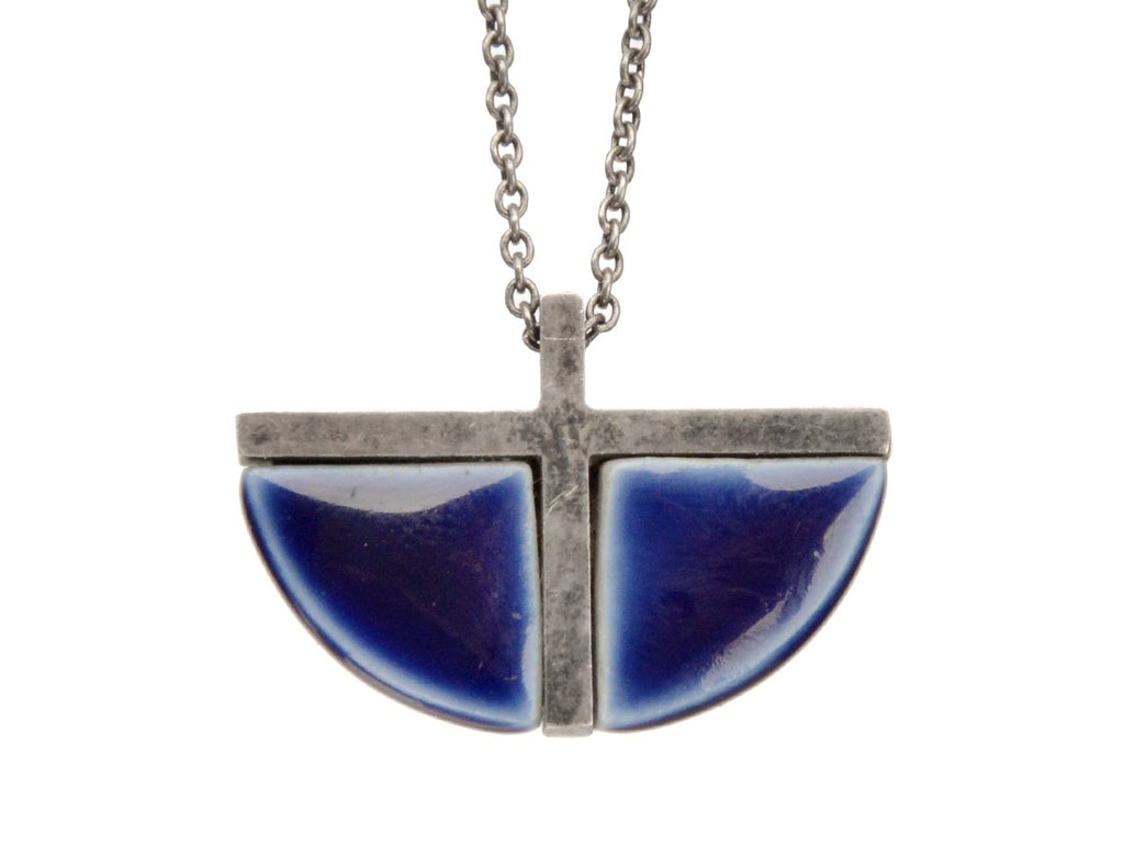 c1950 Danish Porcelain Pendant (on white background)