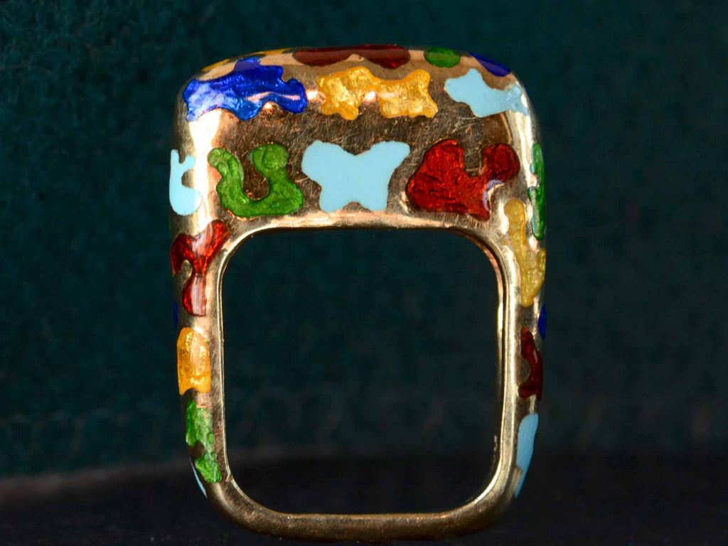 1980s Enamel Ring