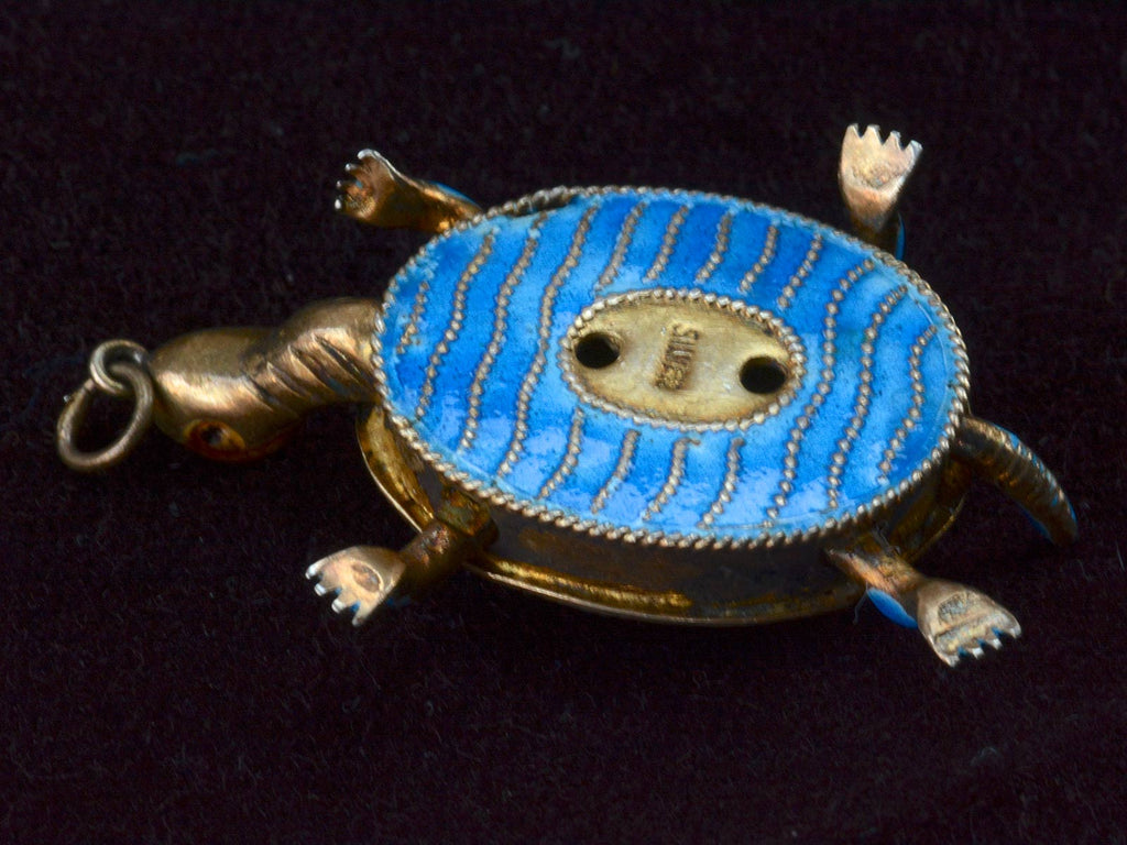 1960s Enamel Turtle Pendant
