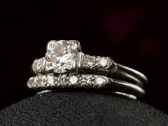 thumbnail of 1940s Engagement Set (side view)