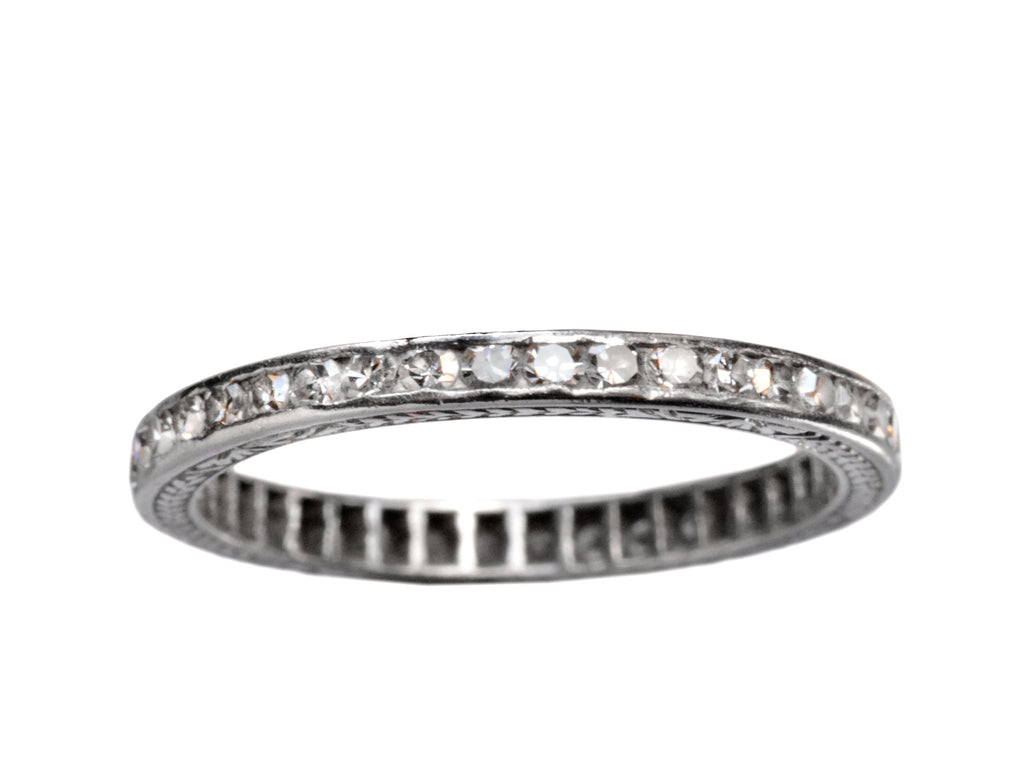 1920s Diamond Eternity Band (on white background)