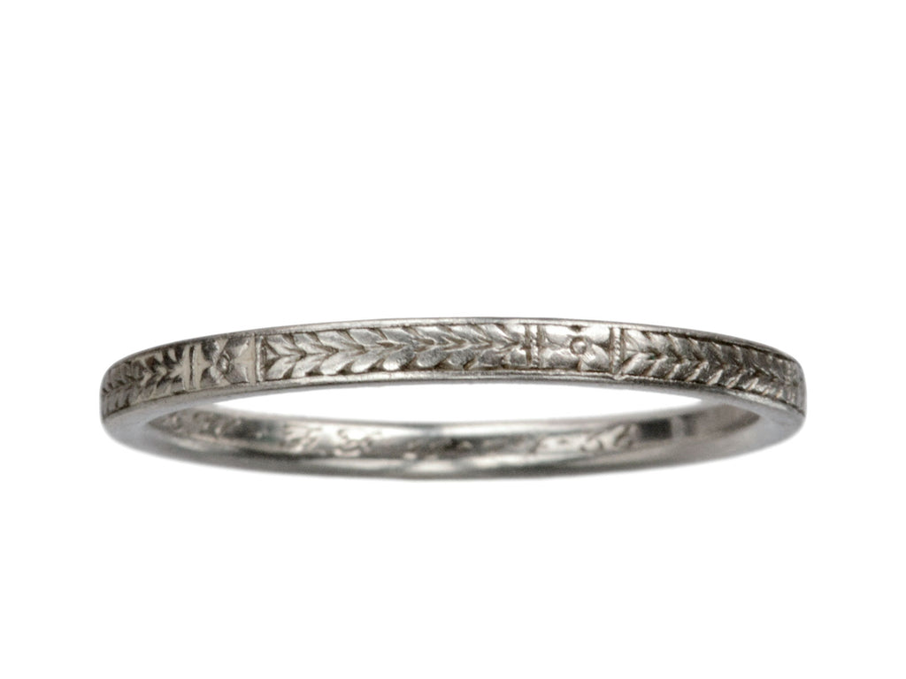 1936 Decorated Platinum Band (on white background)