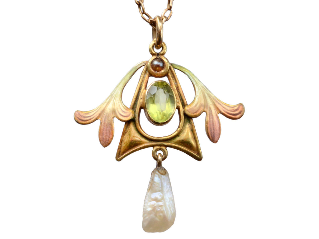 1900s Art Nouveau Necklace (on white background)