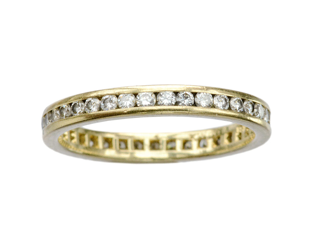 1980s Yellow Gold Eternity Band (on white background)