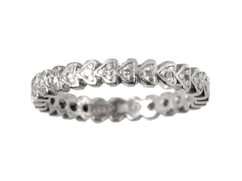 Vintage Heart Eternity Band (on white background)