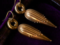 1880s Etruscan Revival Drop Earrings