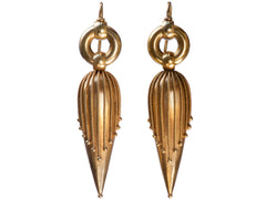 1880s Etruscan Revival Drop Earrings