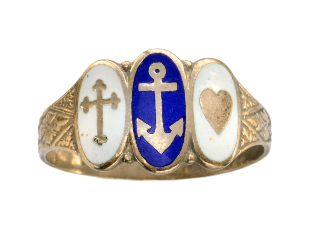 1890s Faith Hope & Charity Ring (on white background)