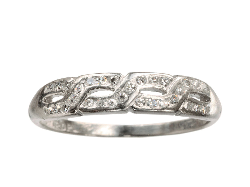 1930s Diamond Braid Ring (on white background)