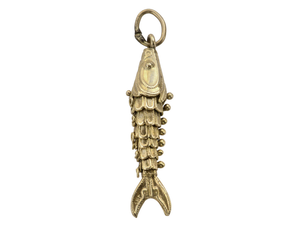 1970s Articulated Fish Charm (on white background)