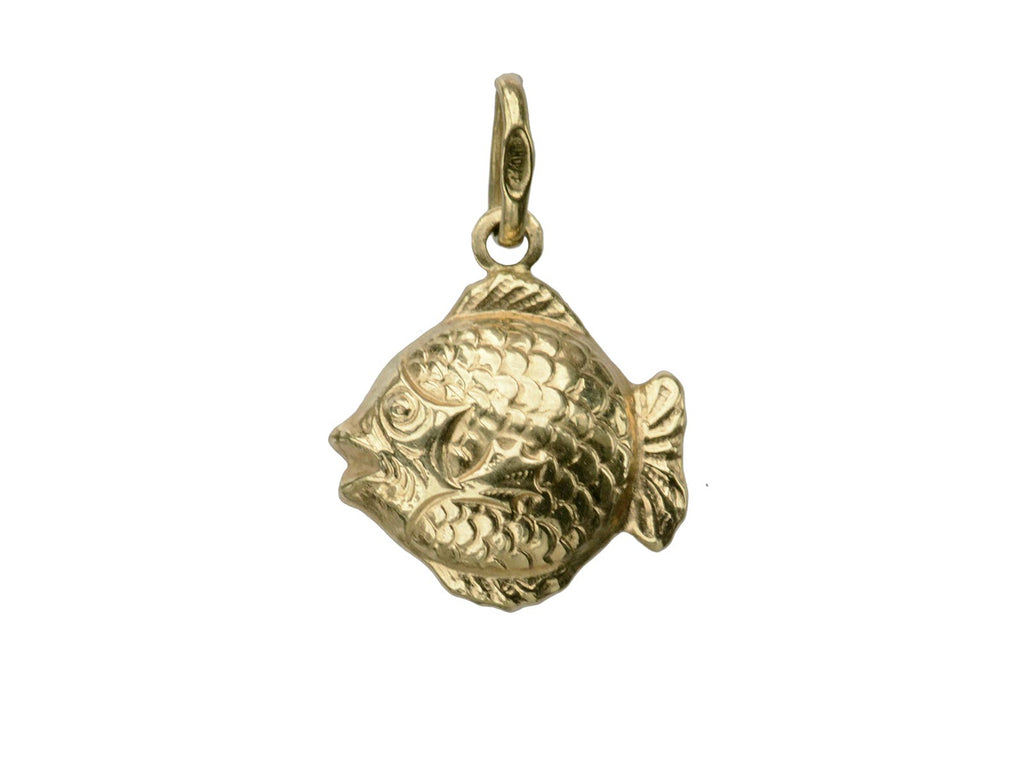c1970 Gold Fish Charm (on white background)