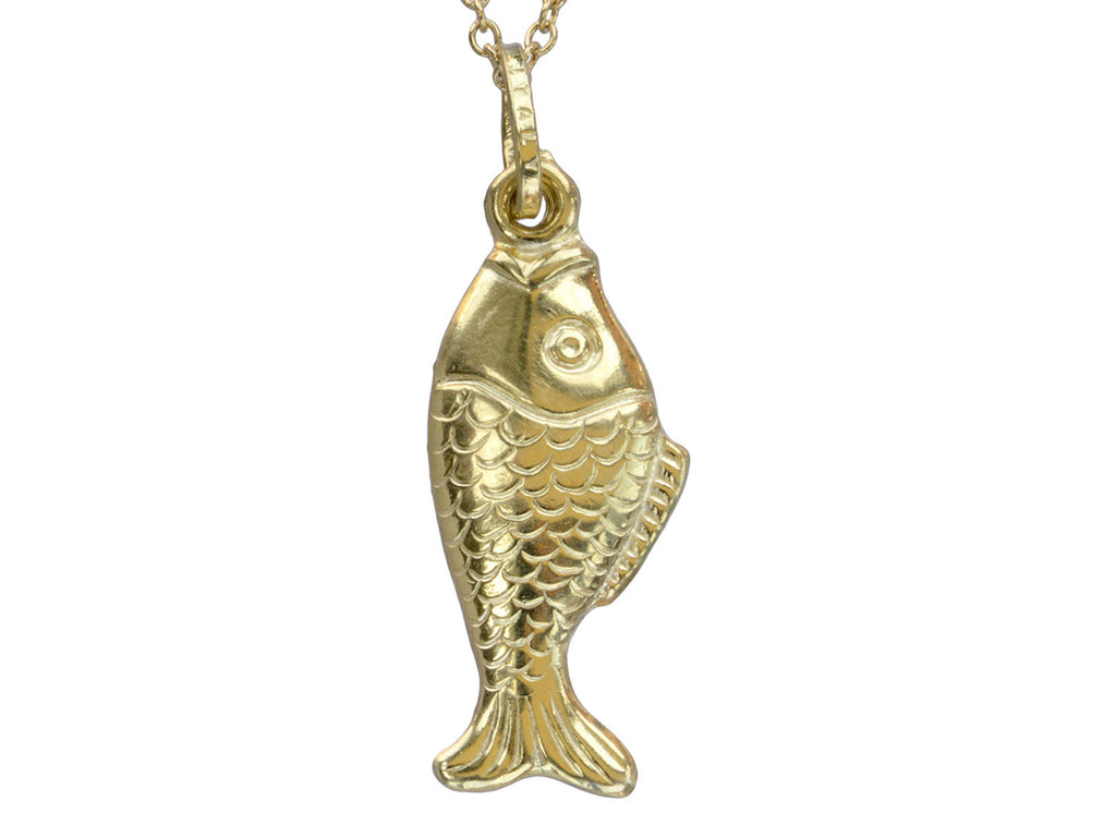 Vintage Gold Fish Pendant