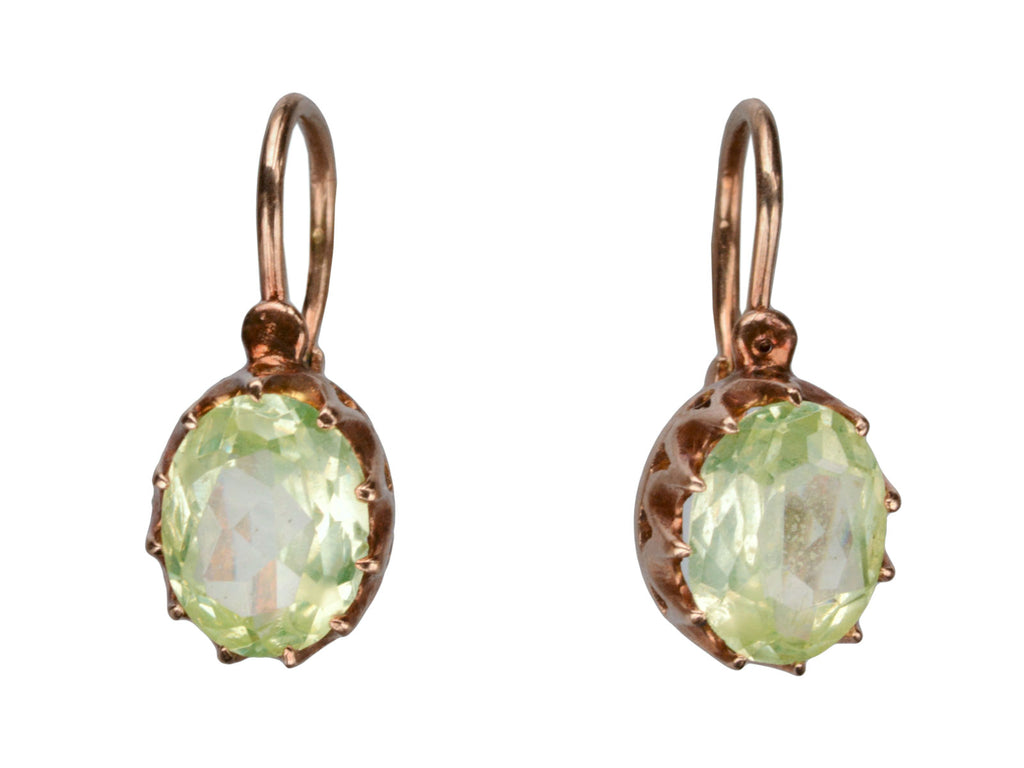 Early 1900s Fluorite Earrings (on white background)