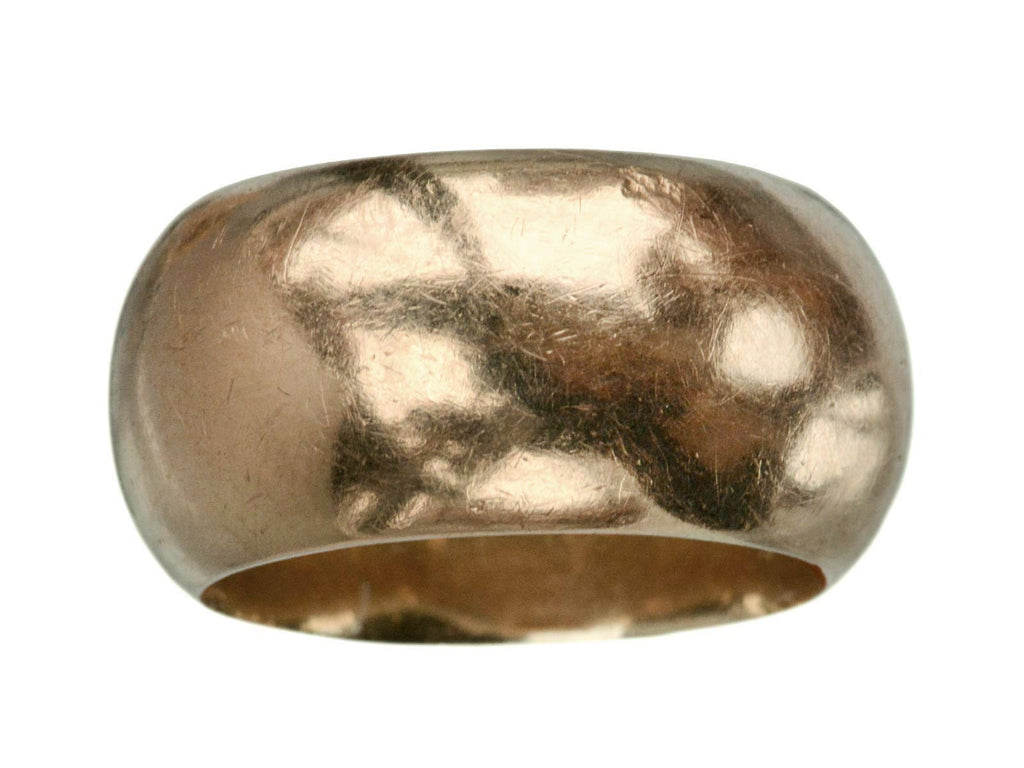 c1890 Heavy Wide Gold Band (on white background)