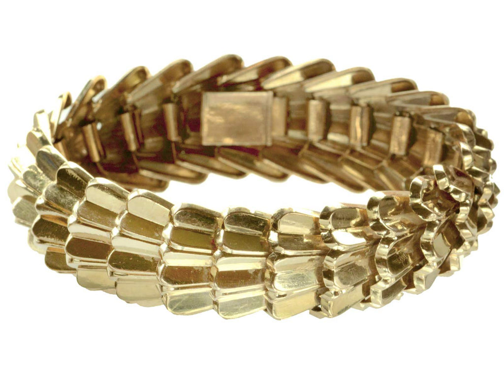 1890s French Gold Bracelet (on white background)