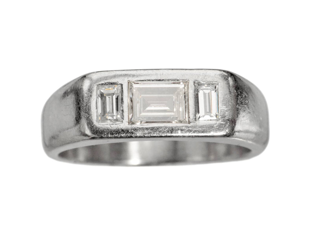 c1920 French Diamond Signet (on white background)