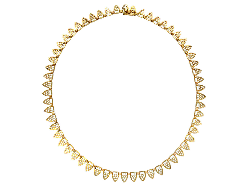1900s French Filigree Necklace (on white background)