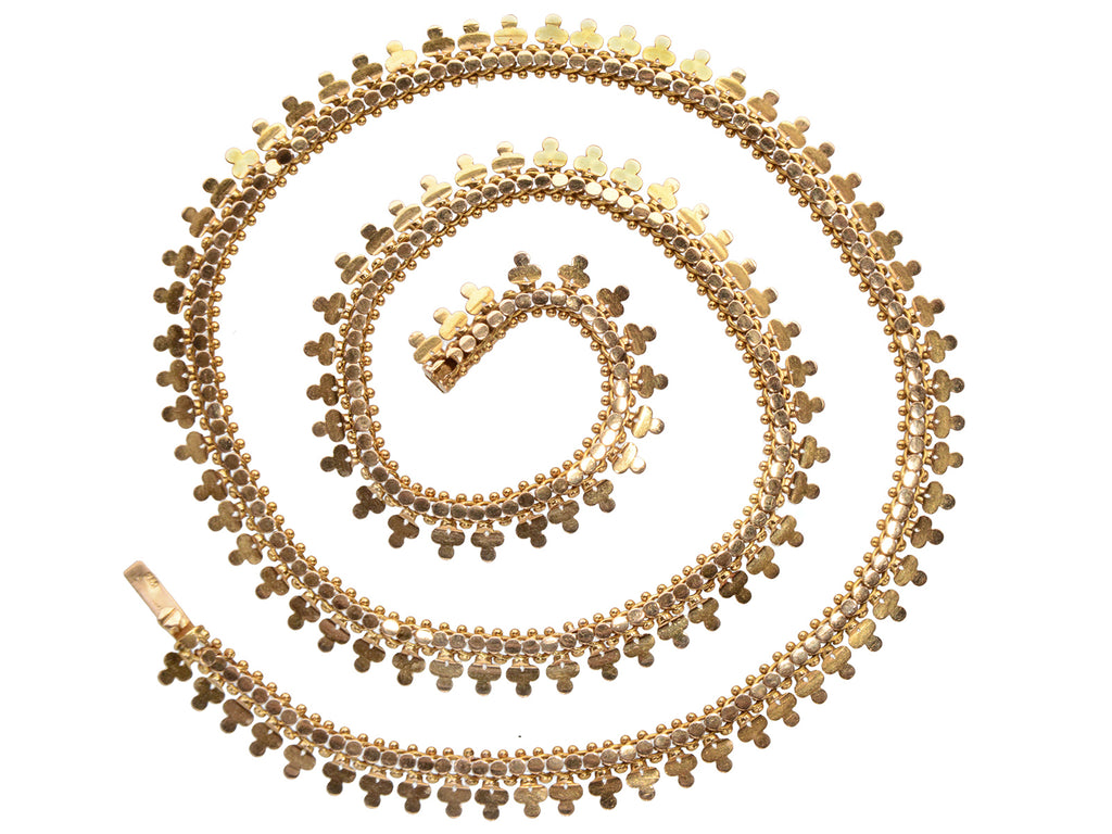 c1890 Gold Collar Necklace (on white background)