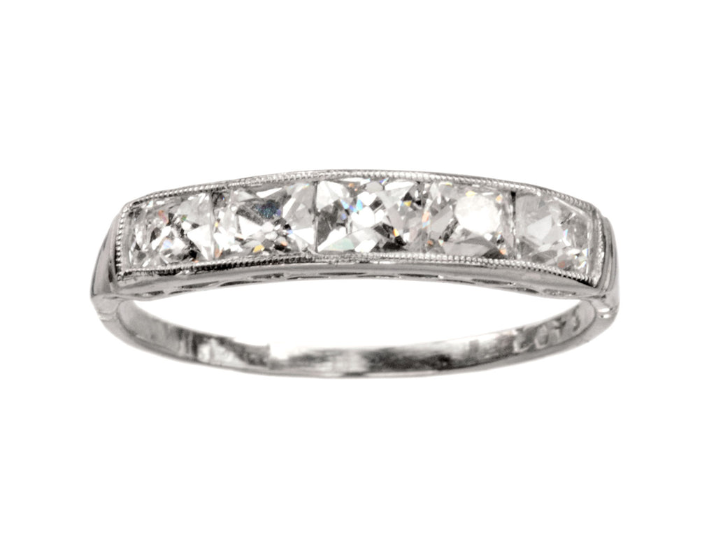 1910s French Cut Diamond Band (on white background)