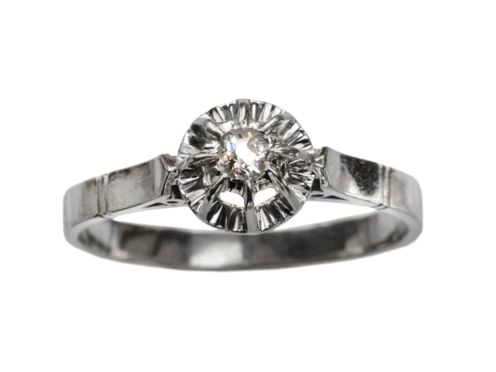 1920s French Engagement Ring (on white background)