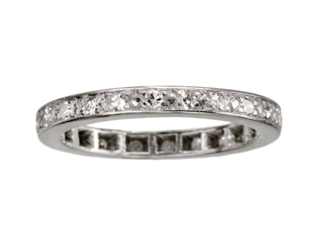 1920s French Diamond Eternity Band (on white background)